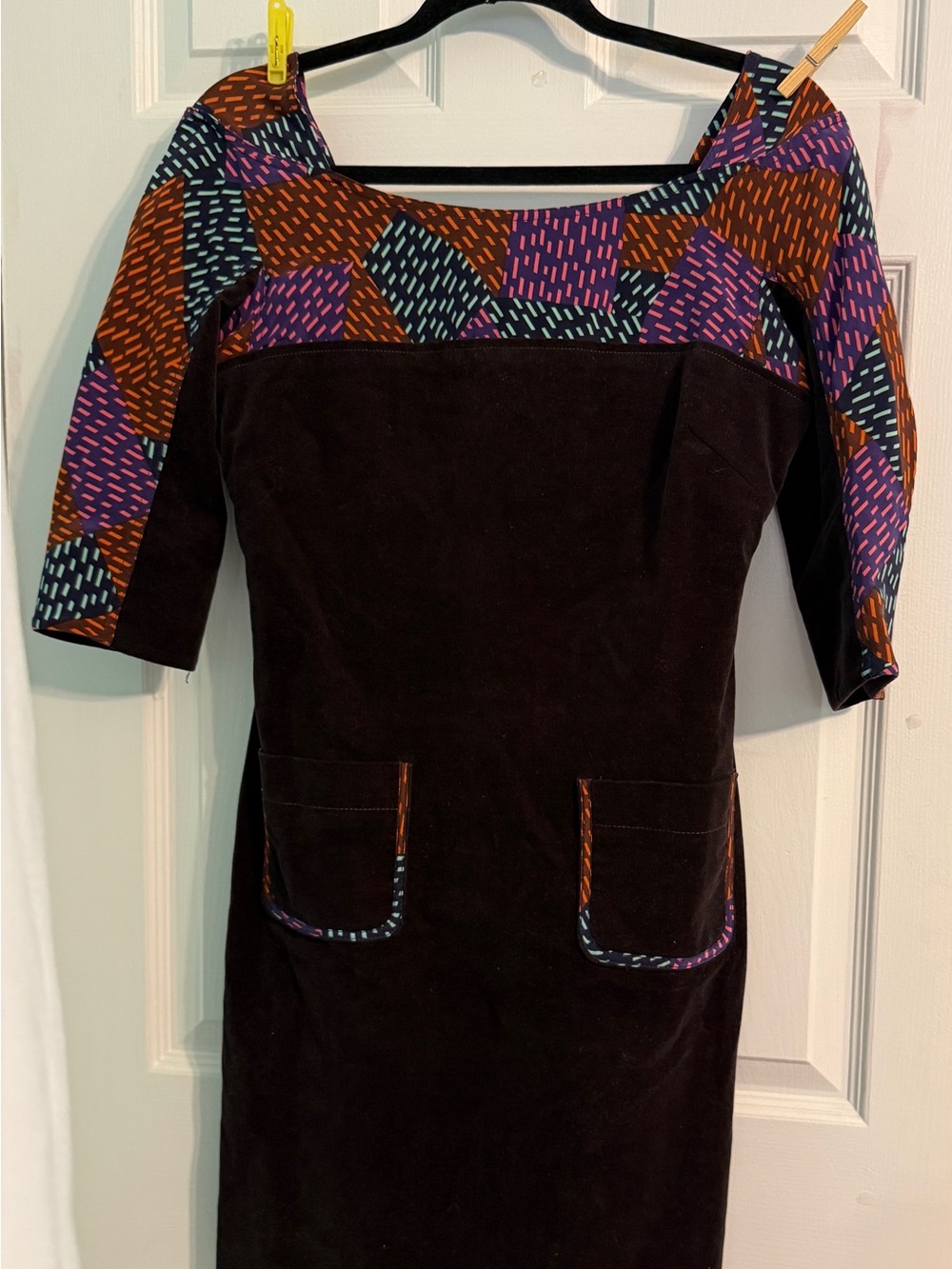 Z Spoke by Zac Posen Mixed-Media Corduroy Dress — Size 6
